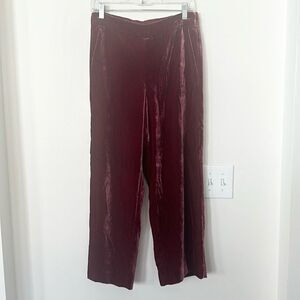J. Crew Red Velvet Straight Leg Pants 6